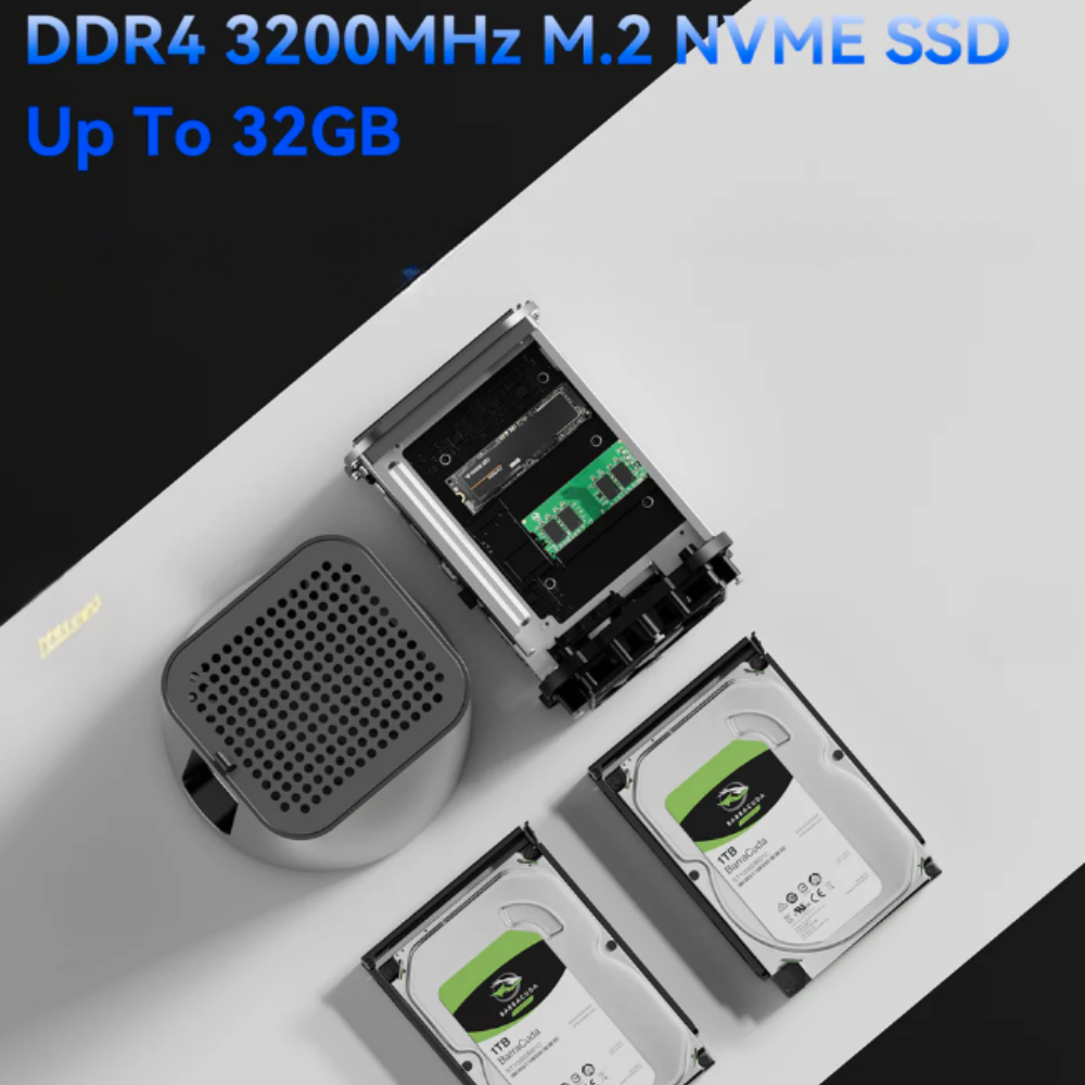 AOOSTAR R1 2 Bay 40T Storage Nas Intel N150 Mini PC