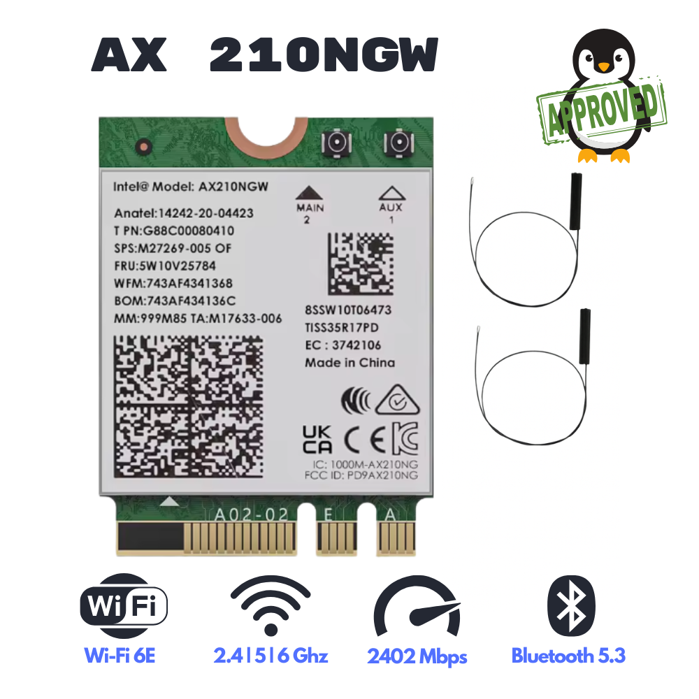 Schede Wi-Fi M.2 con Bluetooth – Compatibili Linux & Windows