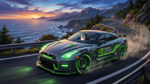 Forza Horizon 6 con paesaggio giapponese e logo Nvidia