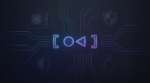Illustrazione stilizzata con icone TPM, scudo e Tux per systemd 262