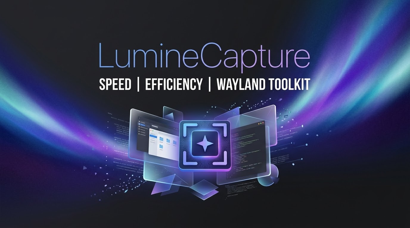 Banner di LumineCapture, tool per screenshot su Linux con supporto Wayland